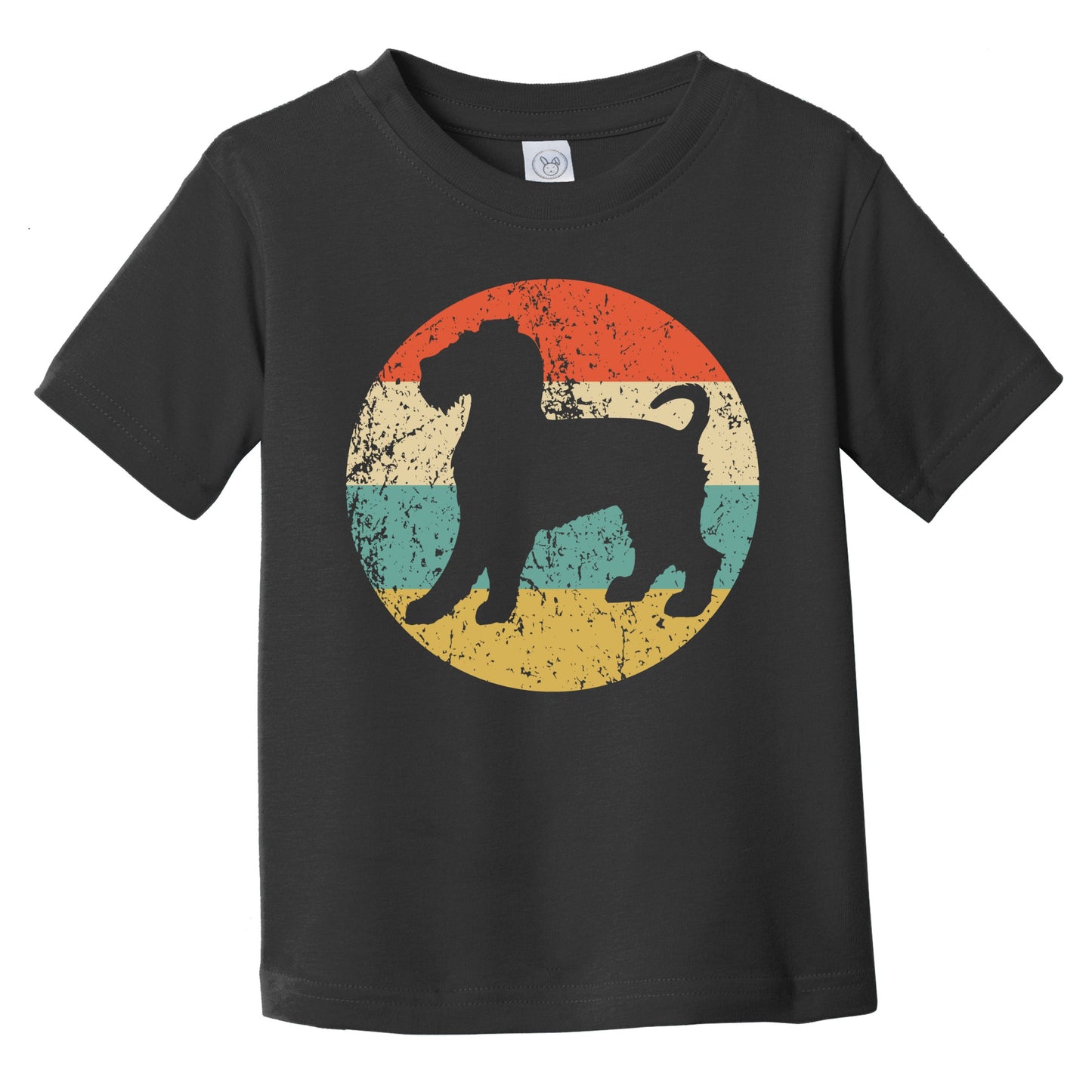 Retro Wire Fox Terrier Icon Dog Silhouette Infant Toddler T-Shirt