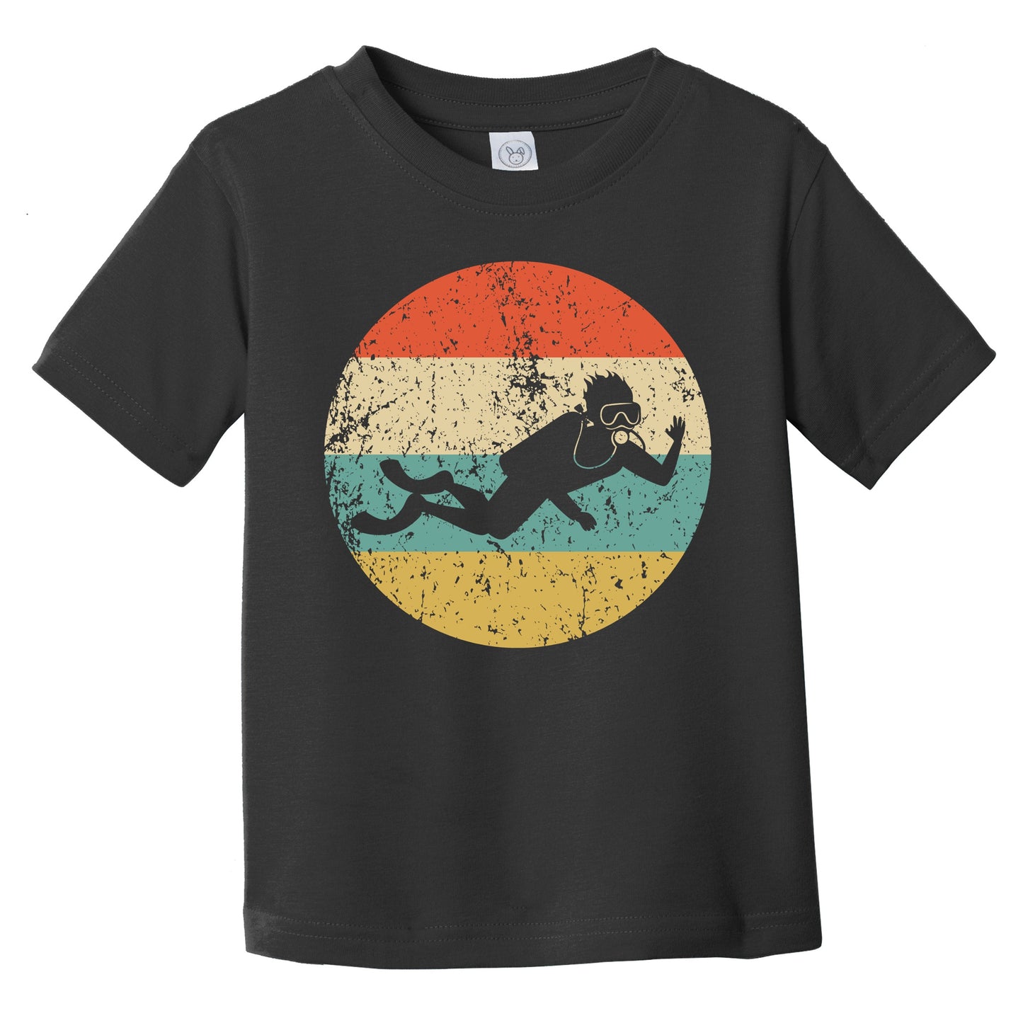 Scuba Diving Retro Scuba Diver Icon Infant Toddler T-Shirt