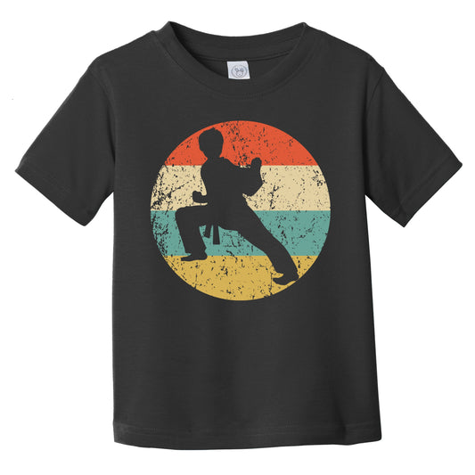 Retro Karate Pose 1960's 1970's Vintage Style Karate Infant Toddler T-Shirt