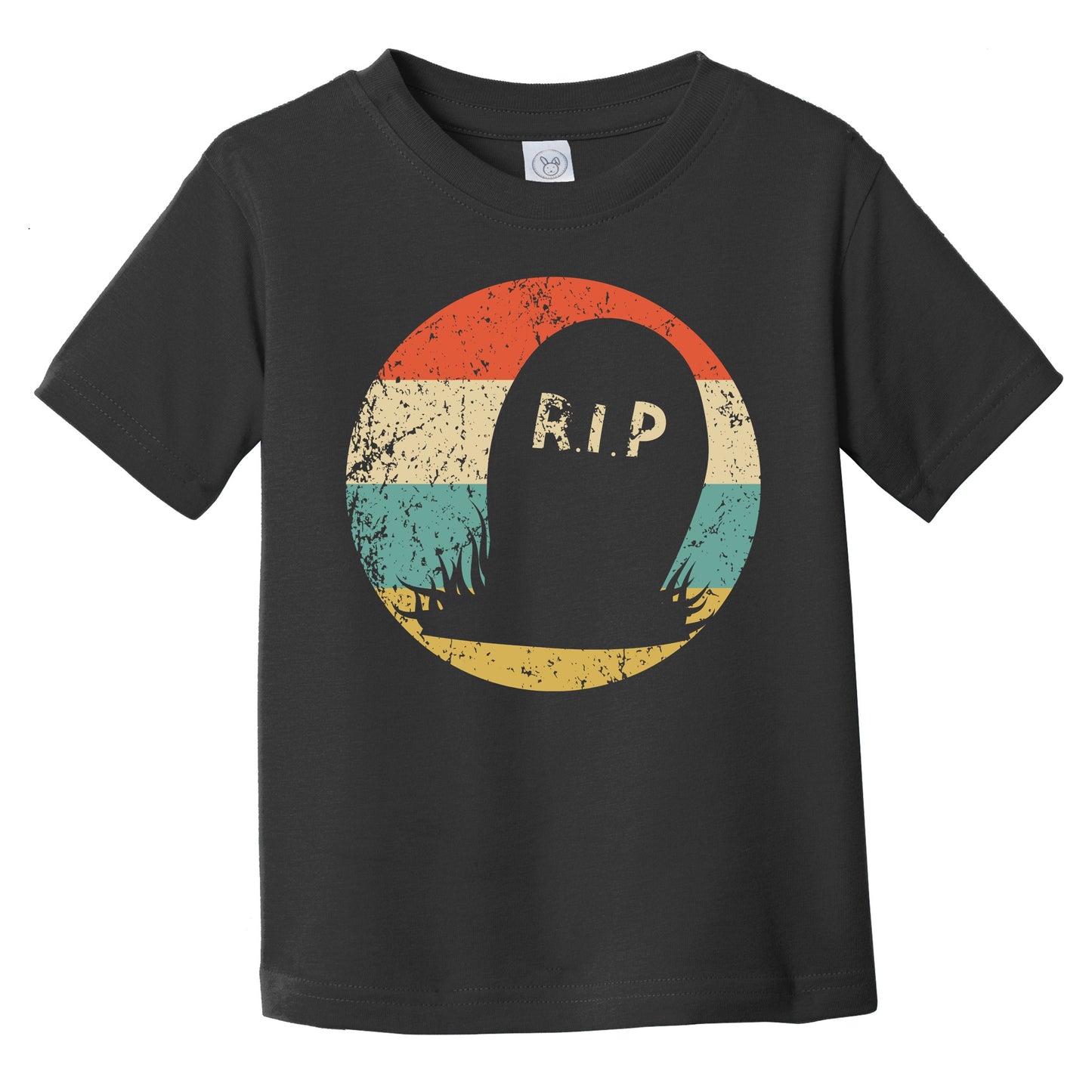 Retro Scary Creepy Grave Silhouette Spooky Halloween Infant Toddler T-Shirt