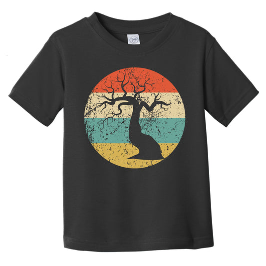 Retro Halloween Scary Haunted Tree Silhouette Creepy Spooky Infant Toddler T-Shirt