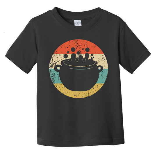 Retro Spooky Scary Witches Cauldron Silhouette Halloween Infant Toddler T-Shirt