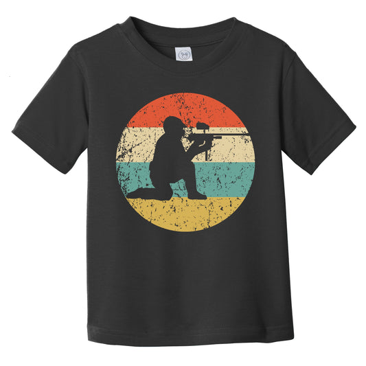Paintball Player Silhouette Retro Sports Infant Toddler T-Shirt