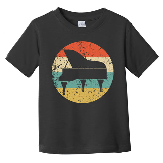 Piano Silhouette Retro Music Musician Musical Instrument Infant Toddler T-Shirt