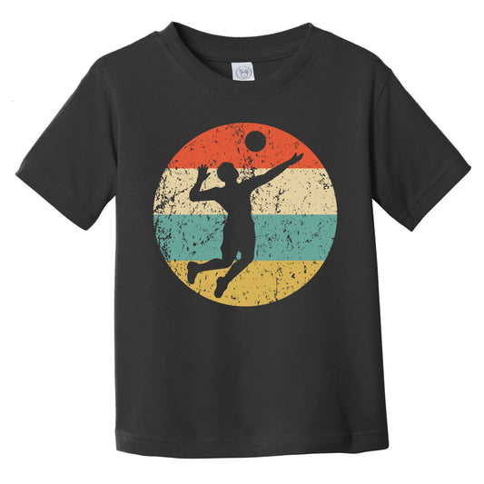 Volleyball Player Serve Silhouette Retro Sports Infant Toddler T-Shirt