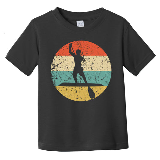 Paddleboarding Paddleboarder Silhouette Retro Paddleboard Infant Toddler T-Shirt