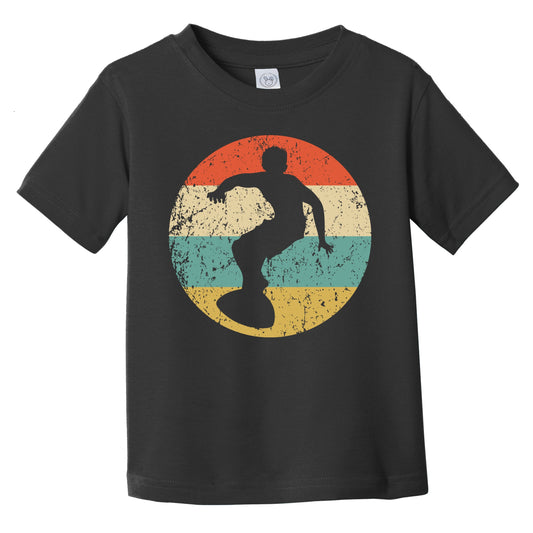 Surfer Silhouette Retro Surfing Infant Toddler T-Shirt