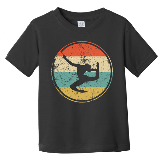 Ribbon Dancing Gymnast Silhouette Retro Gymnastics Infant Toddler T-Shirt