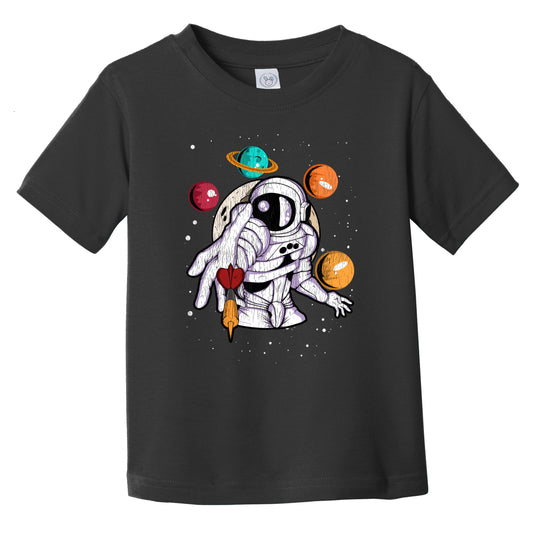 Darts Astronaut Outer Space Spaceman Distressed Infant Toddler T-Shirt