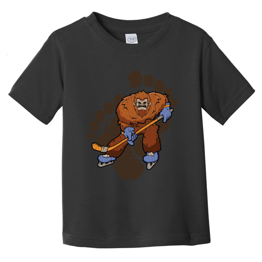 Toddler Bigfoot Hockey Shirt - Sasquatch Ice Hockey Infant Toddler T-Shirt
