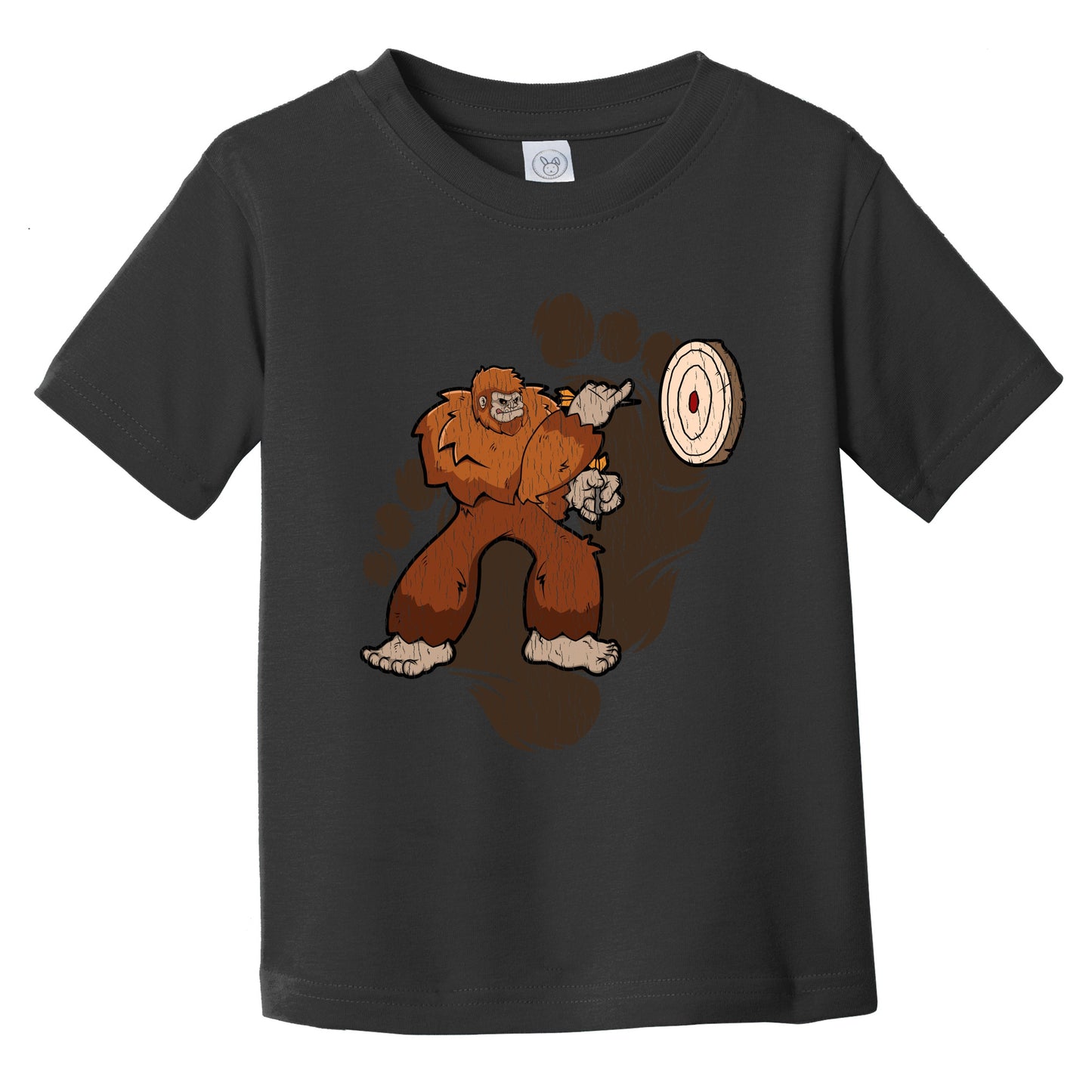 Toddler Bigfoot Darts Shirt - Sasquatch Playing Darts Infant Toddler T-Shirt
