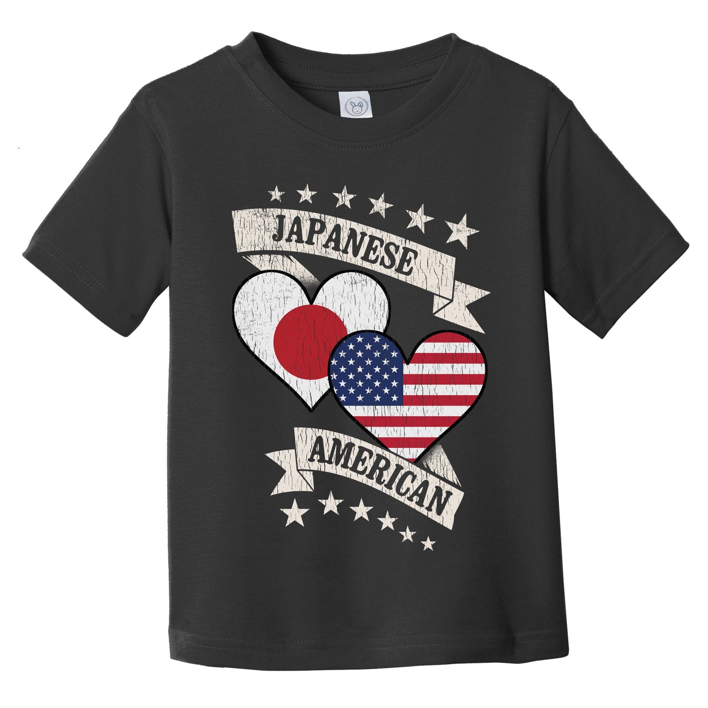 Japanese American Heart Flags Japan America Infant Toddler T-Shirt