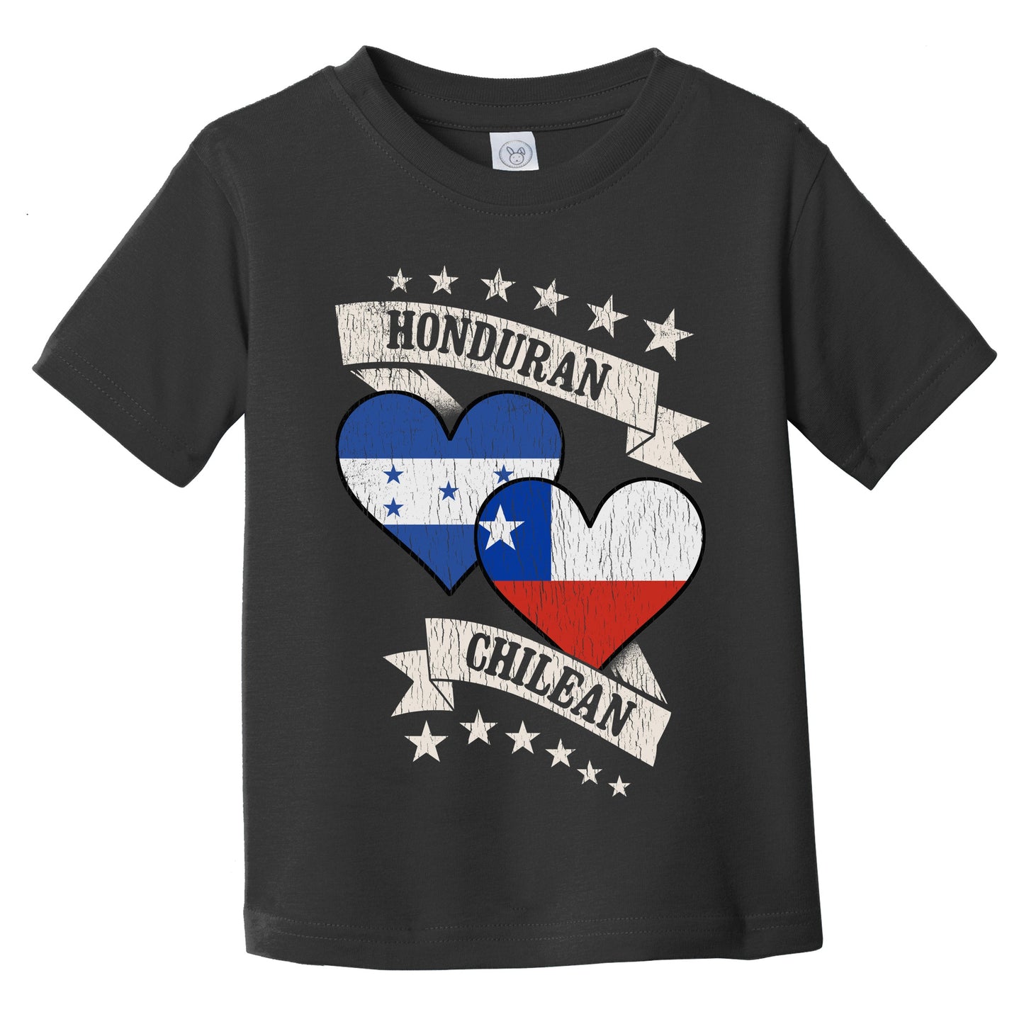 Honduran Chilean Heart Flags Honduras Chile Infant Toddler T-Shirt