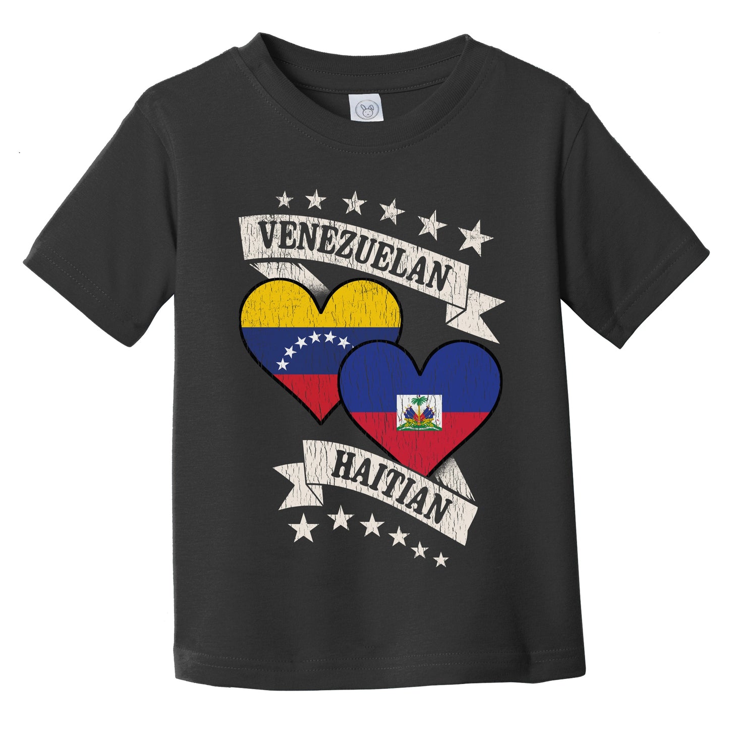 Venezuela Haitian Heart Flags Venezuela Haiti Infant Toddler T-Shirt