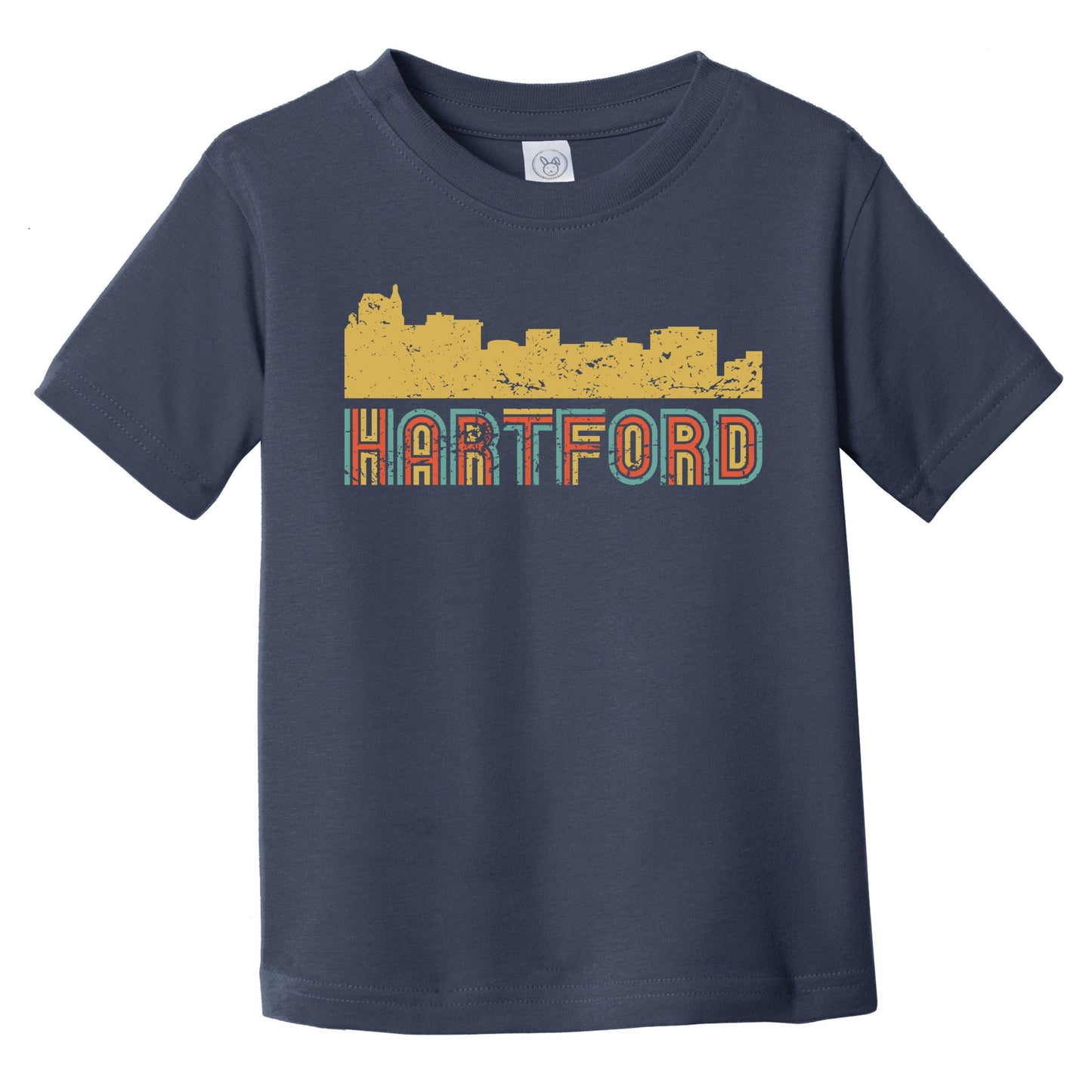 Retro Hartford Connecticut Skyline Infant / Toddler T-Shirt