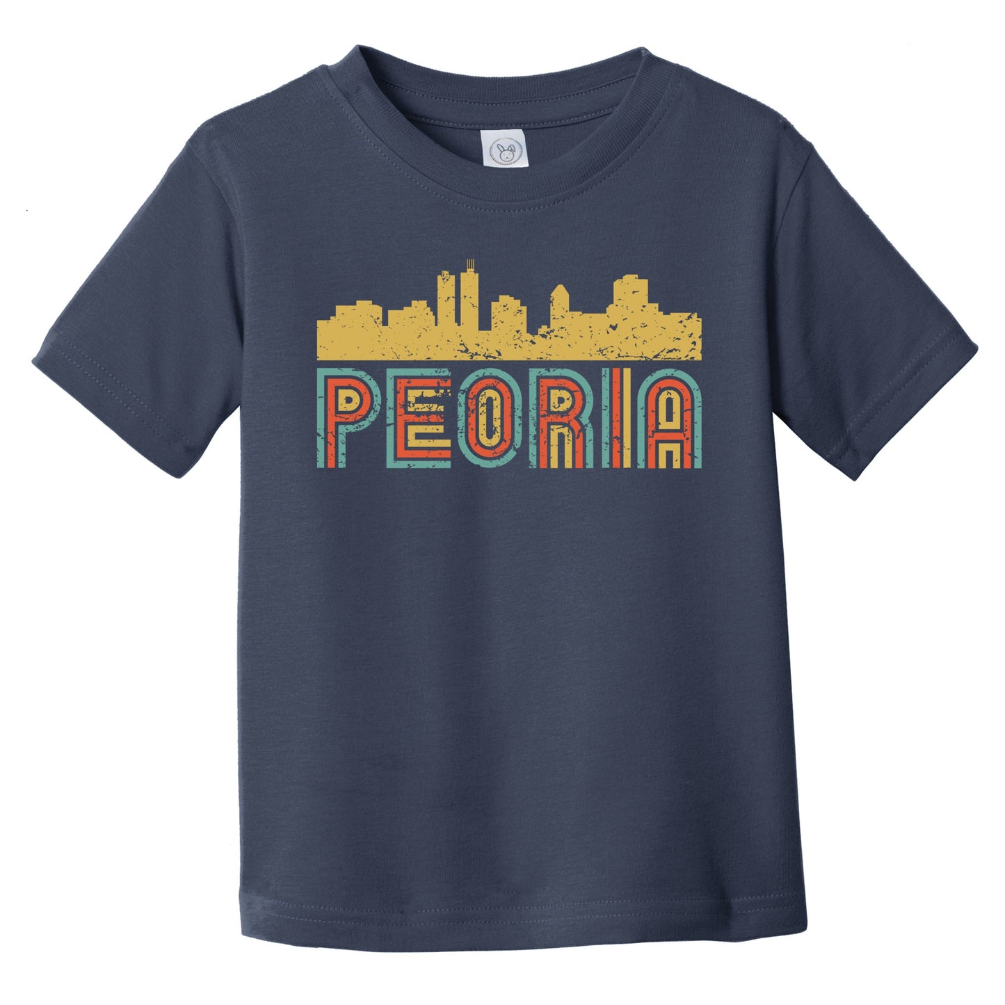 Retro Peoria Illinois Skyline Infant / Toddler T-Shirt