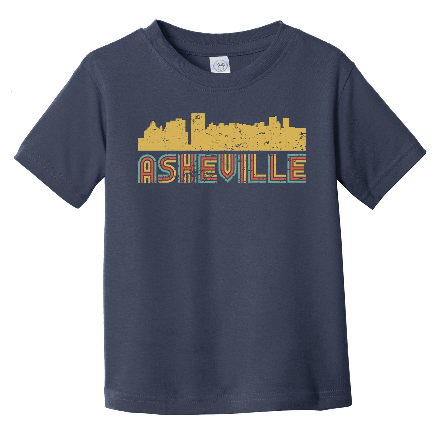 Retro Asheville North Carolina Skyline Infant / Toddler T-Shirt