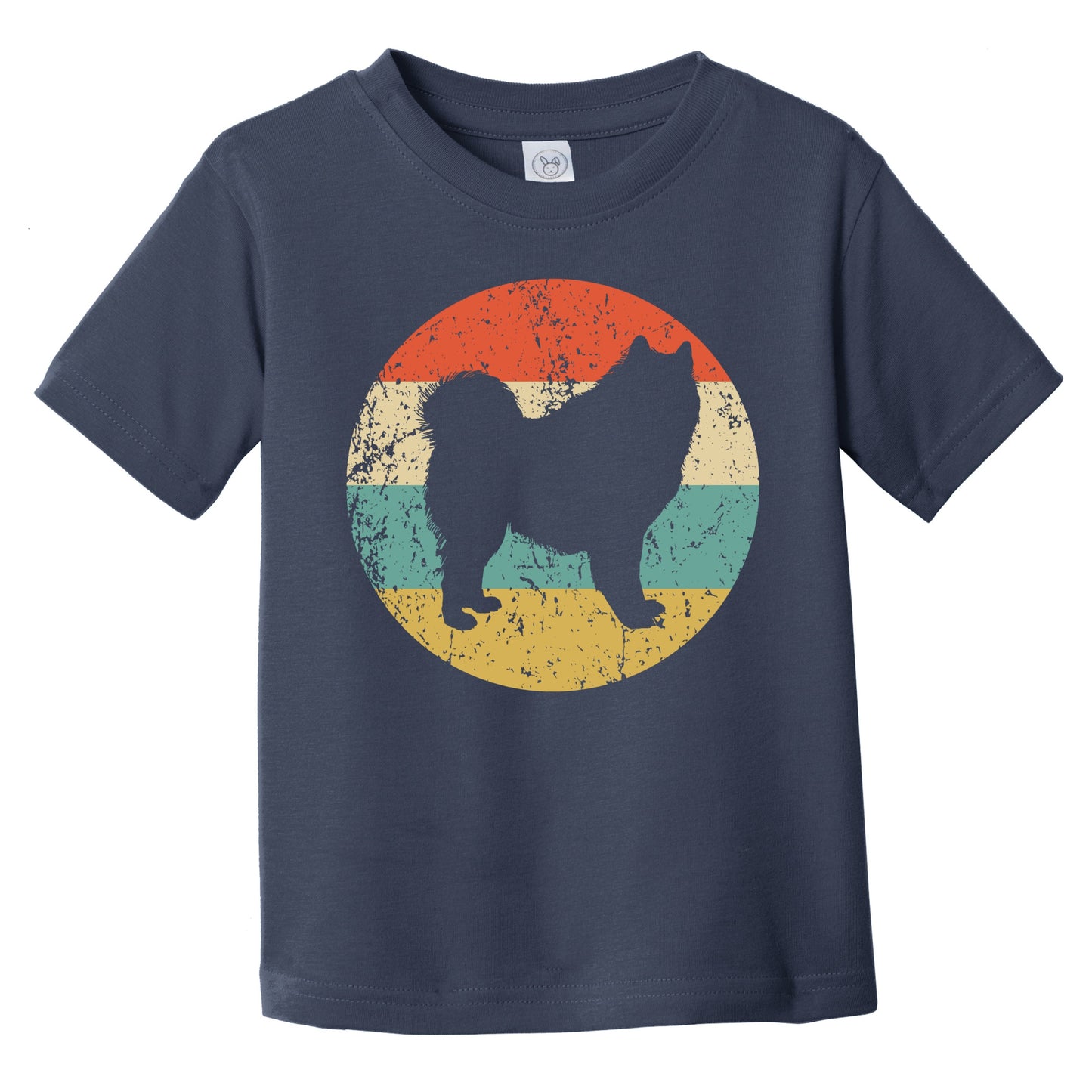 Retro Samoyed Icon Dog Silhouette Infant Toddler T-Shirt