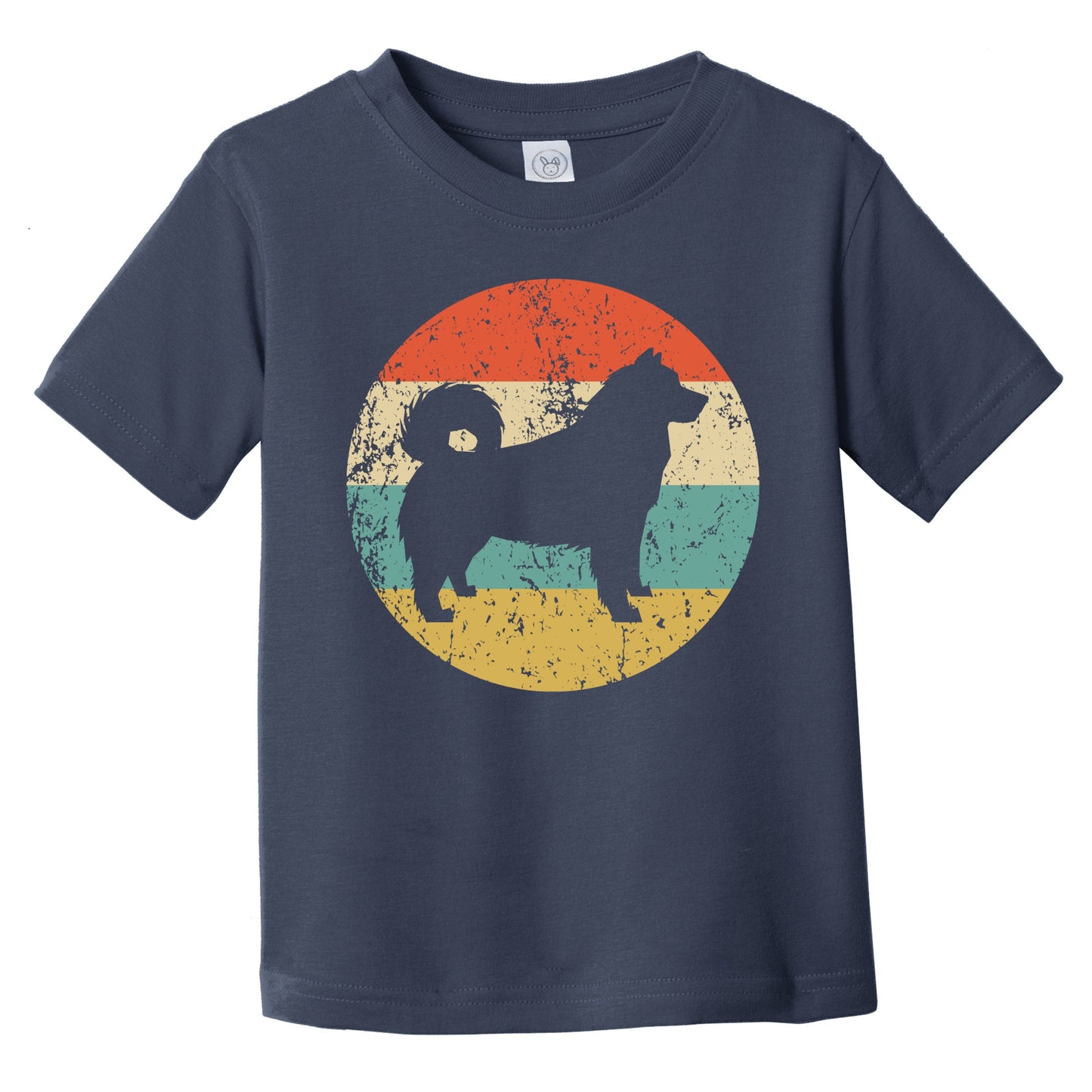 Retro Alaskan Malamute Icon Dog Silhouette Infant Toddler T-Shirt