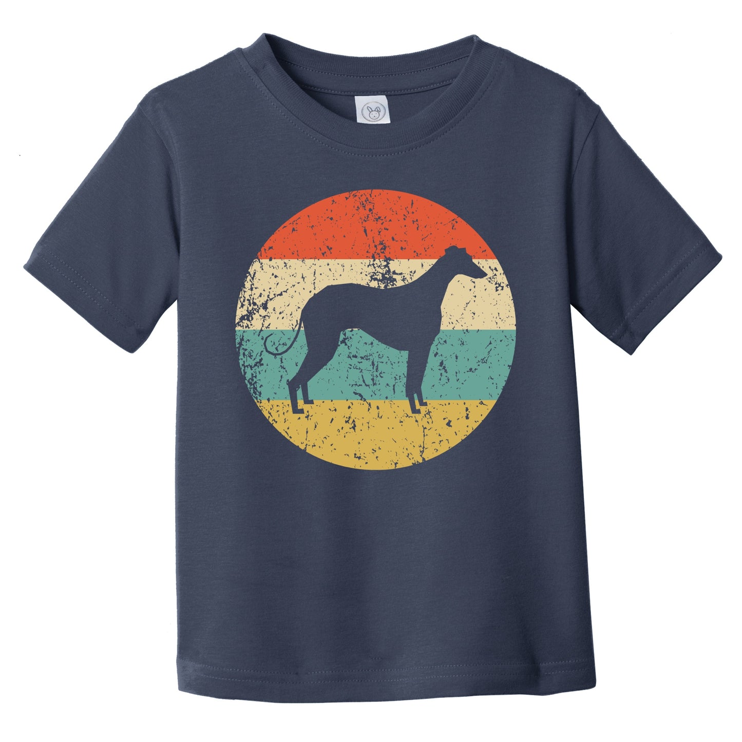 Retro Greyhound Icon Dog Silhouette Infant Toddler T-Shirt