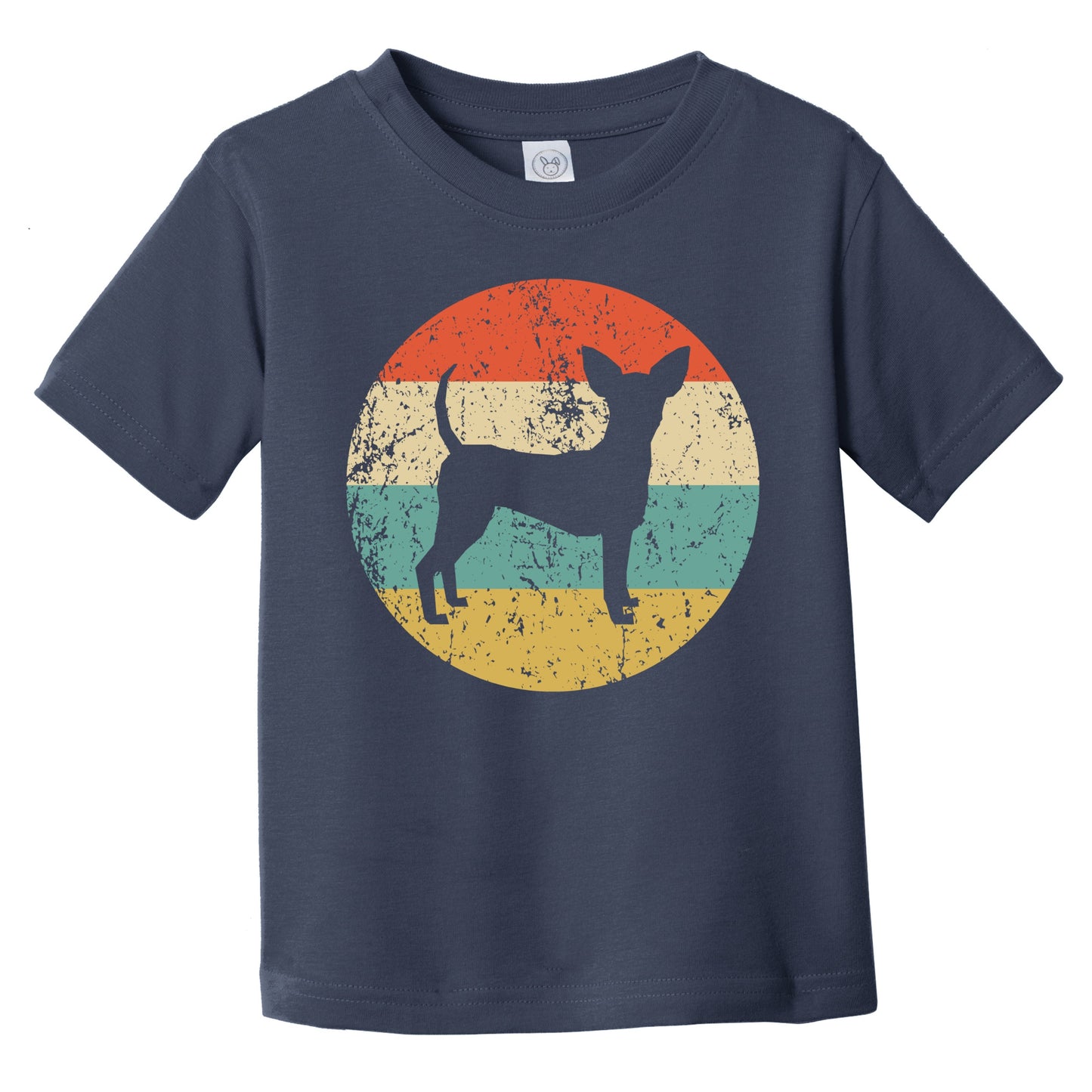 Retro Toy Fox Terrier Icon Dog Silhouette Infant Toddler T-Shirt