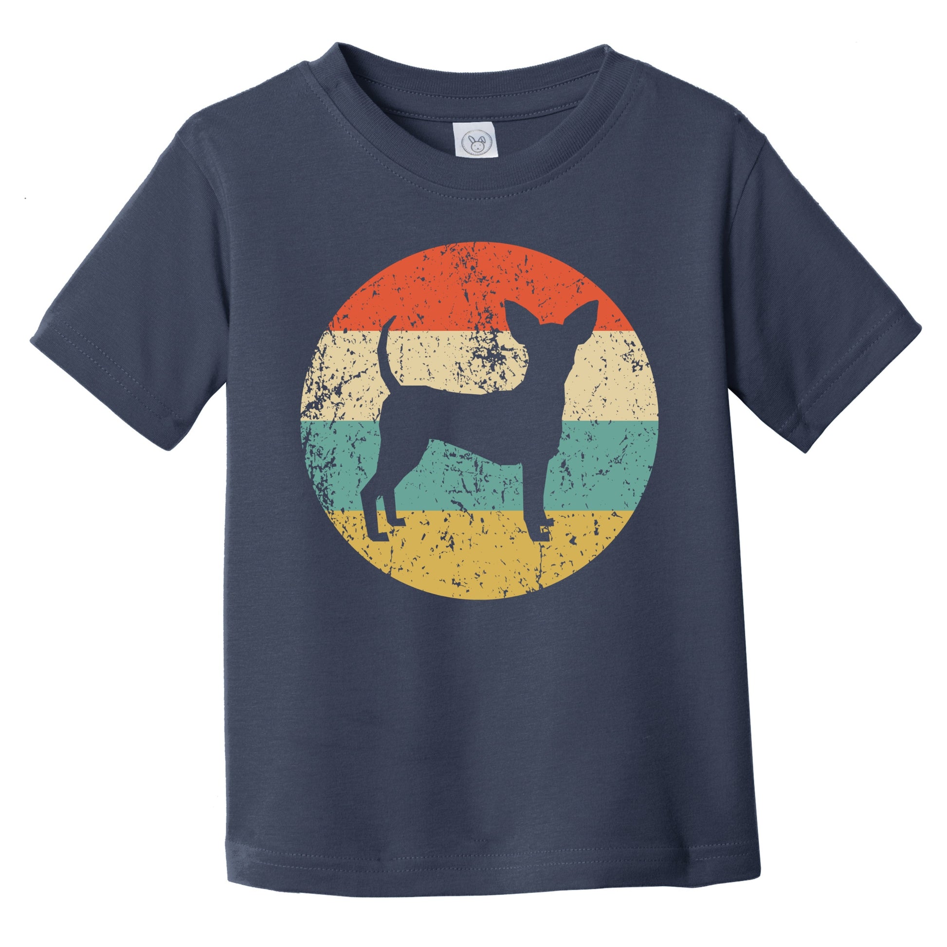 Retro Toy Fox Terrier Icon Dog Silhouette Infant Toddler T-Shirt