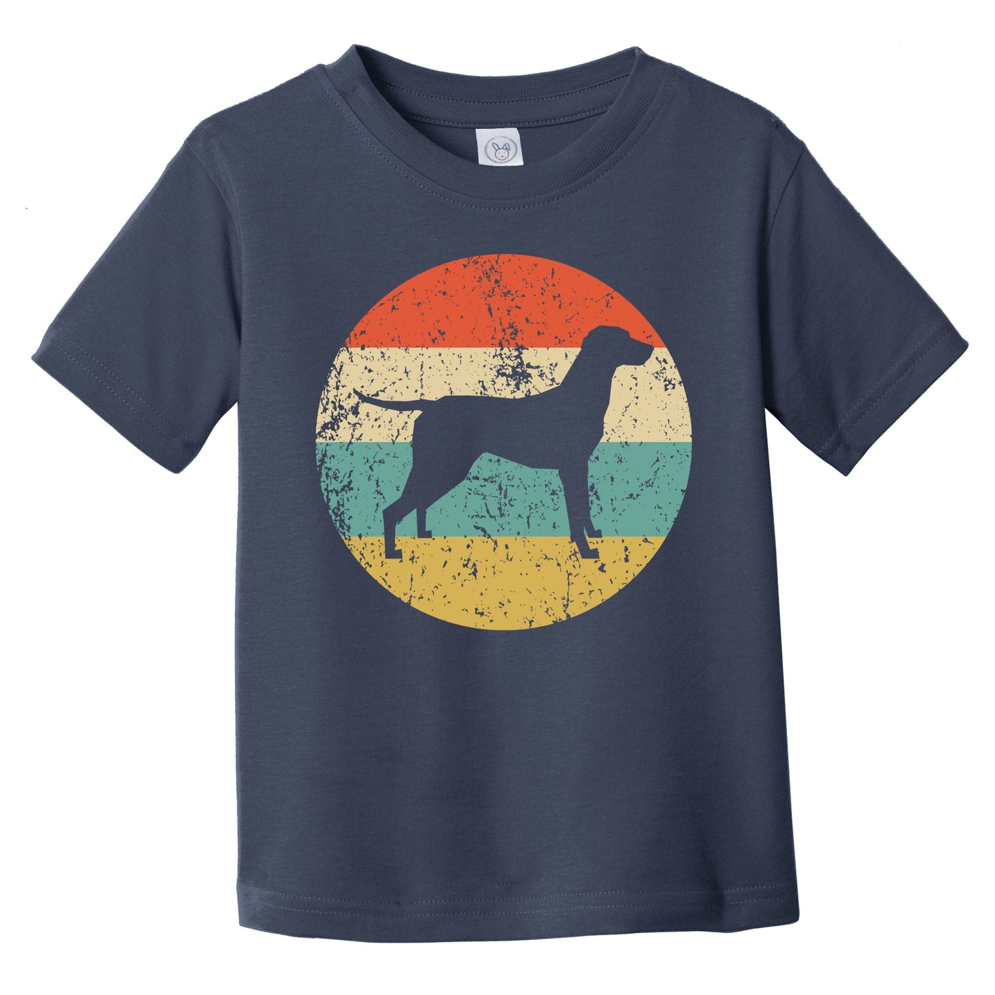 Retro Vizsla Icon Dog Silhouette Infant Toddler T-Shirt