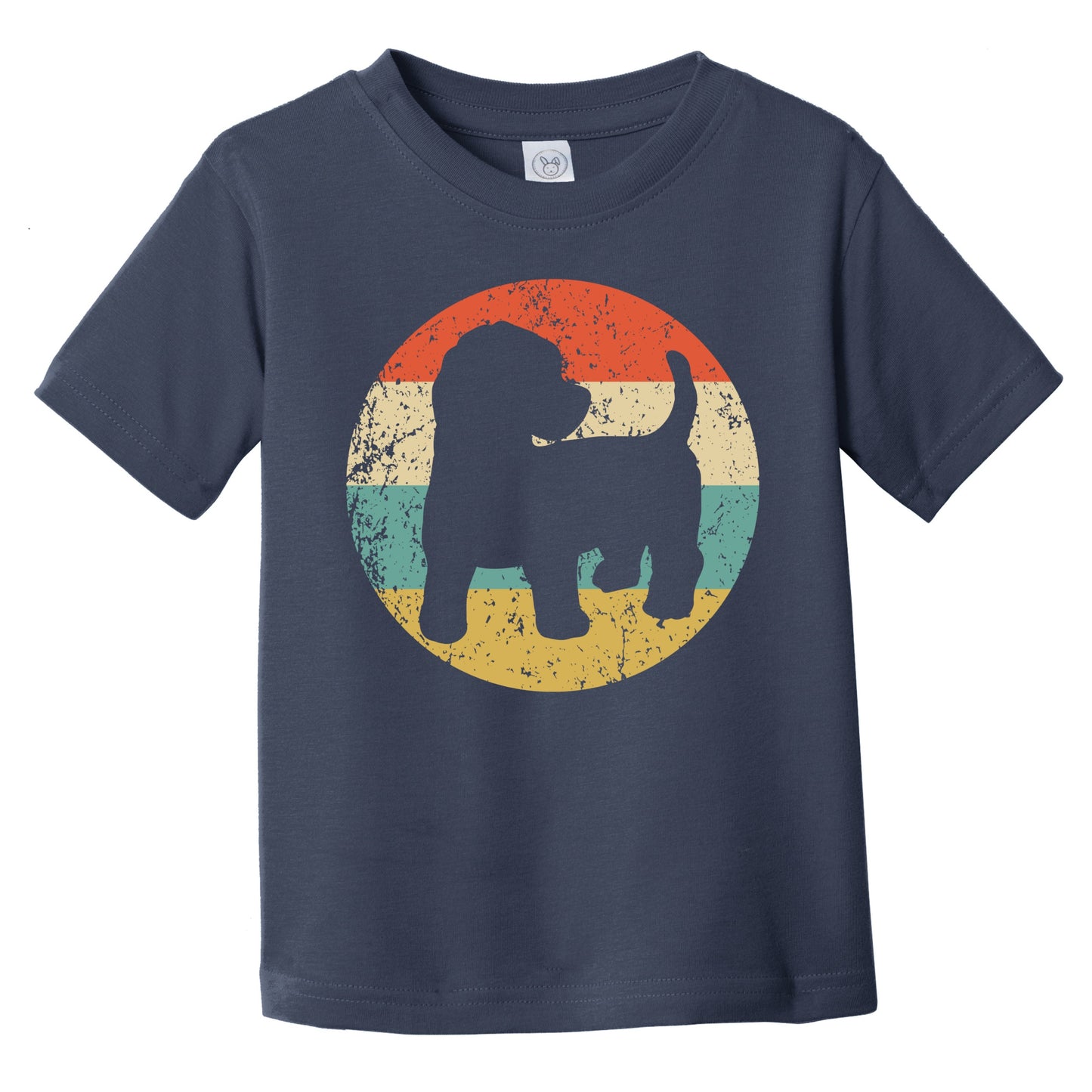 Retro Cockapoo Icon Dog Silhouette Infant Toddler T-Shirt