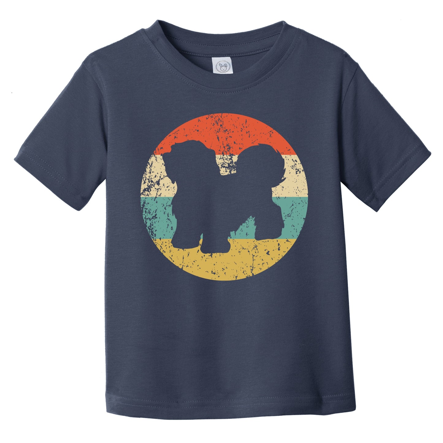 Retro Havanese Icon Dog Silhouette Infant Toddler T-Shirt
