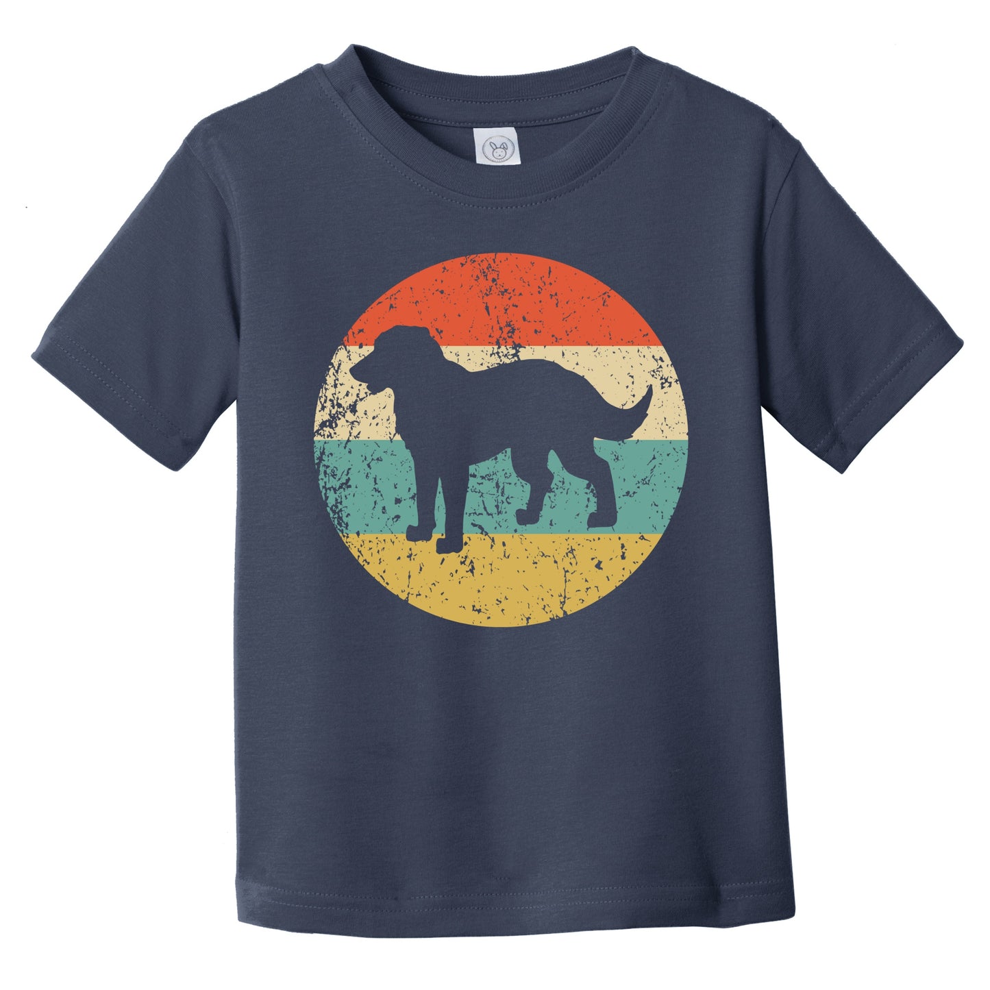 Retro Chesapeake Bay Retriever Icon Dog Silhouette Infant Toddler T-Shirt