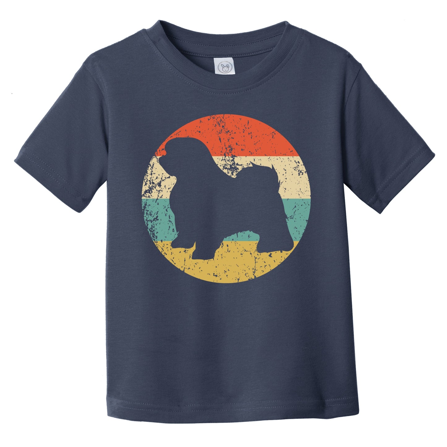 Retro Maltese Icon Dog Silhouette Infant Toddler T-Shirt