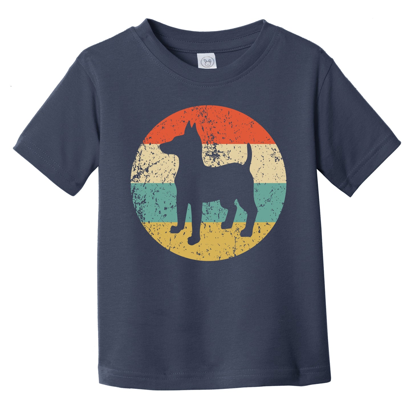 Retro Toy Fox Terrier Icon Dog Silhouette Infant Toddler T-Shirt