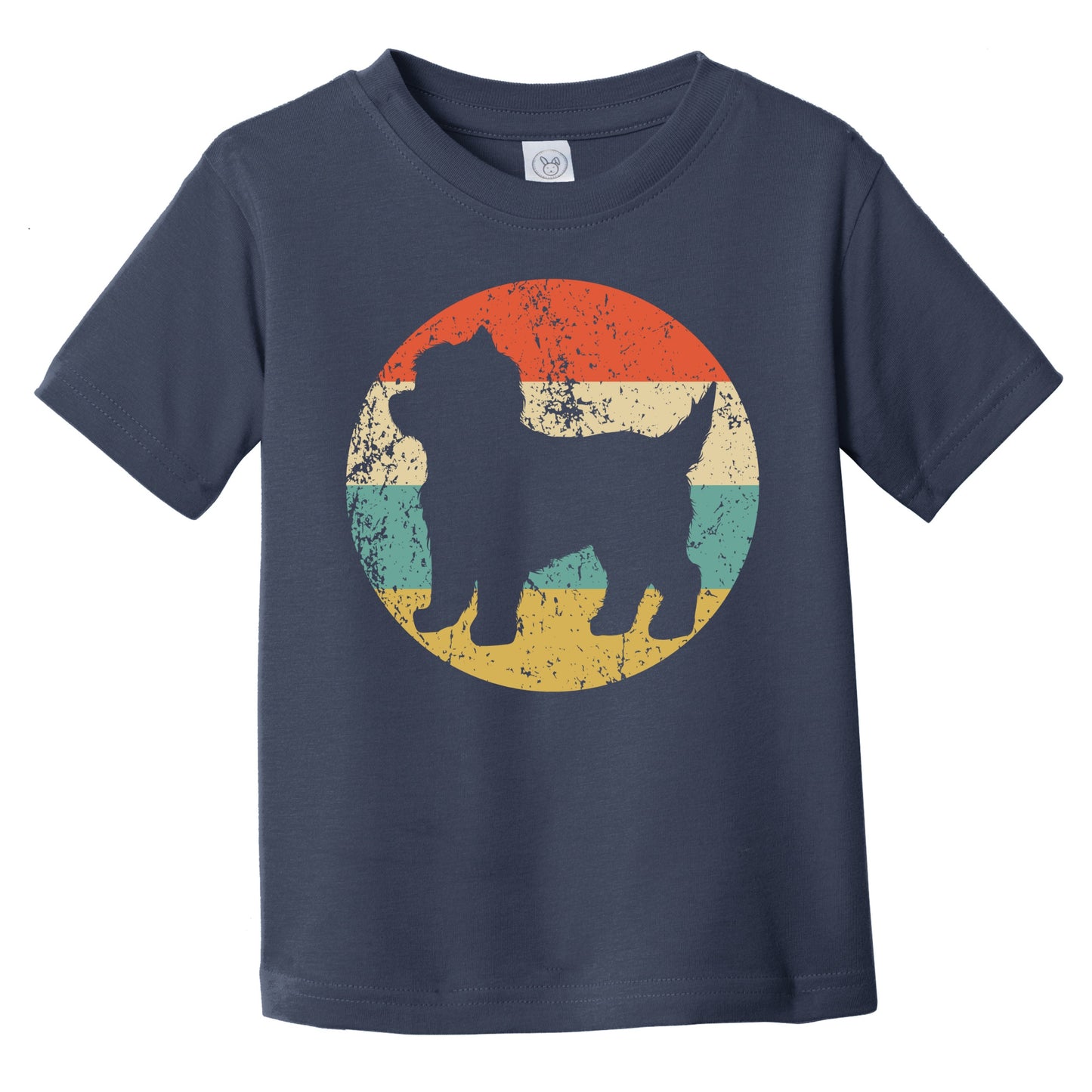Retro Cairn Terrier Icon Dog Silhouette Infant Toddler T-Shirt