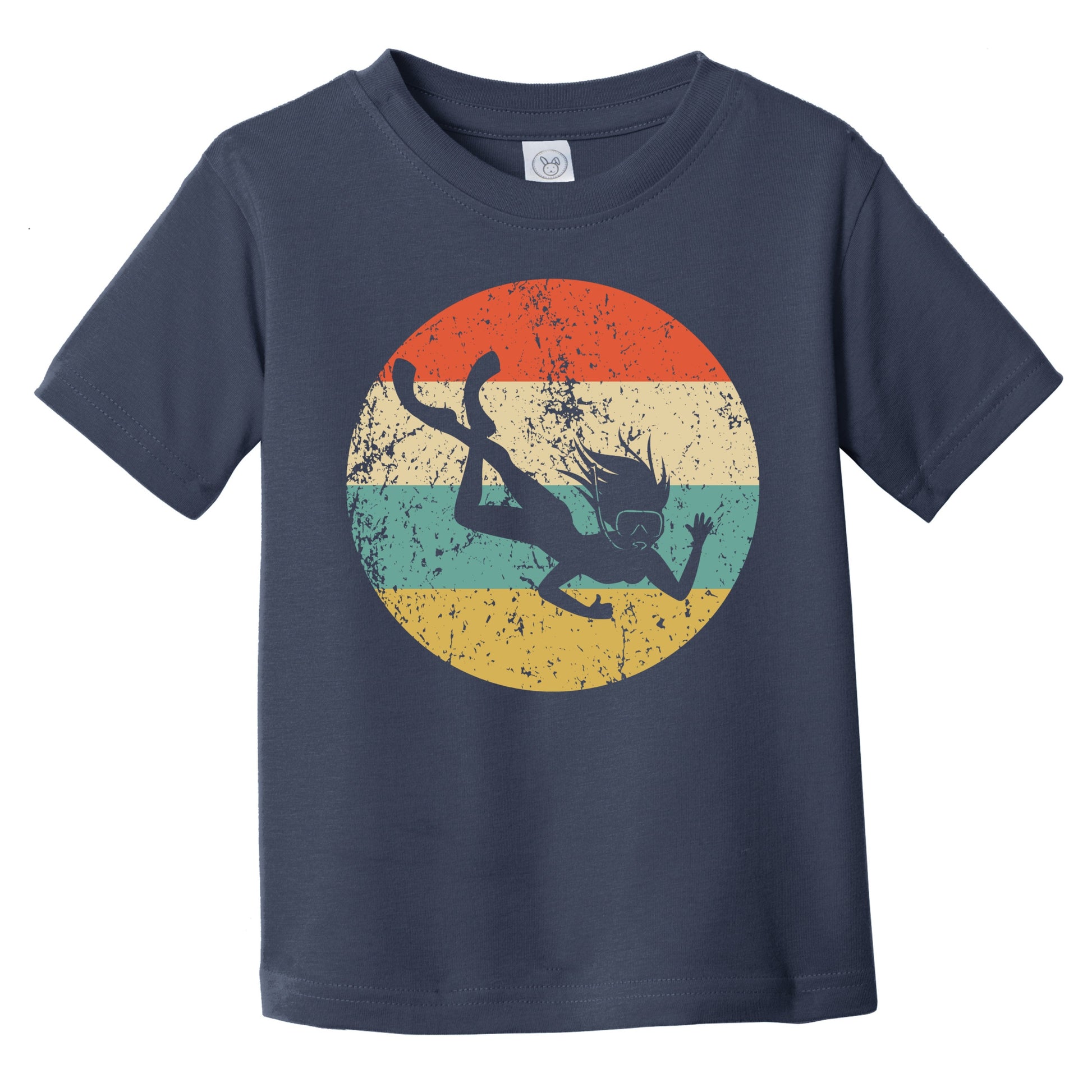 Retro Snorkeler Icon Snorkeling Infant Toddler T-Shirt