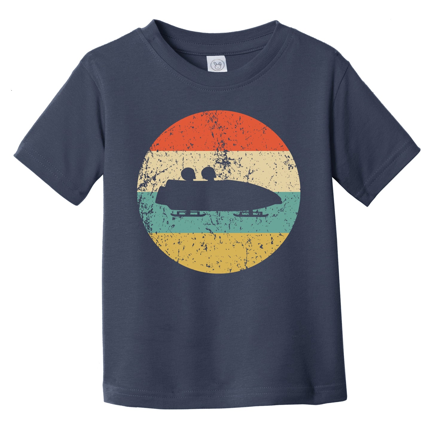 Retro Bobsled Icon Bobsledding Infant Toddler T-Shirt