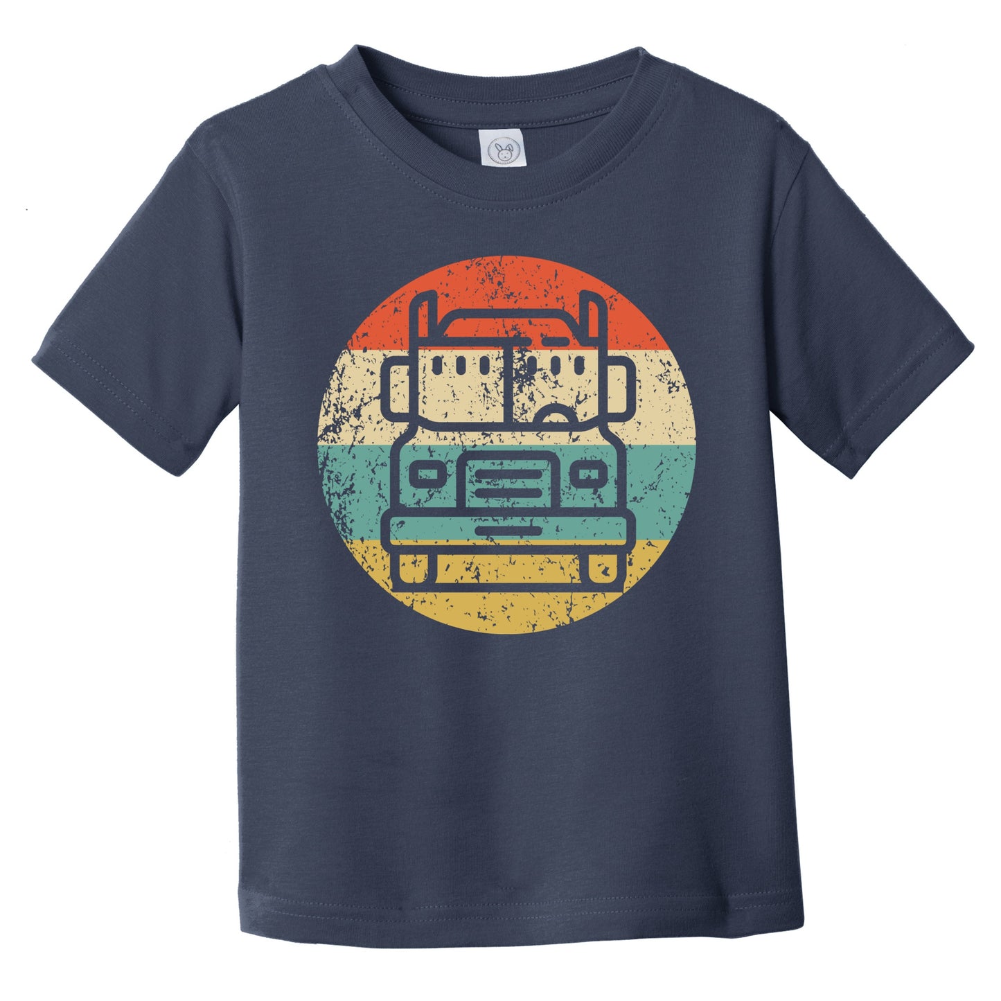 Retro Semi Truck Icon Trucker Infant Toddler T-Shirt