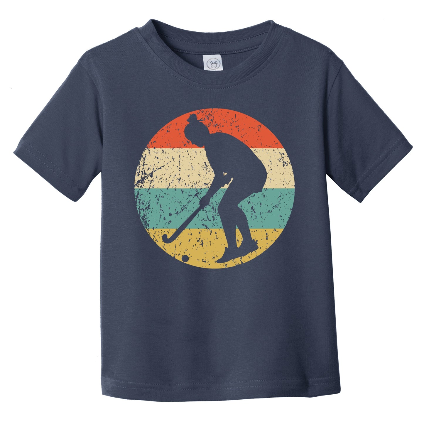 Retro Field Hockey Player Icon Field Hockey Infant Toddler T-Shirt