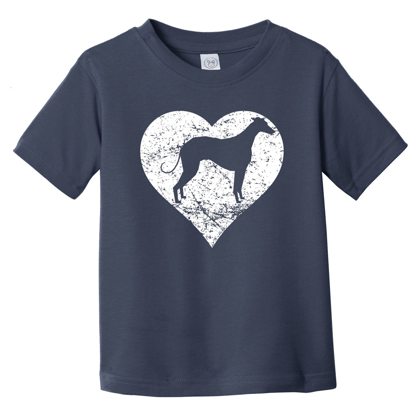 Distressed Greyhound Heart Dog Owner Graphic Infant Toddler T-Shirt