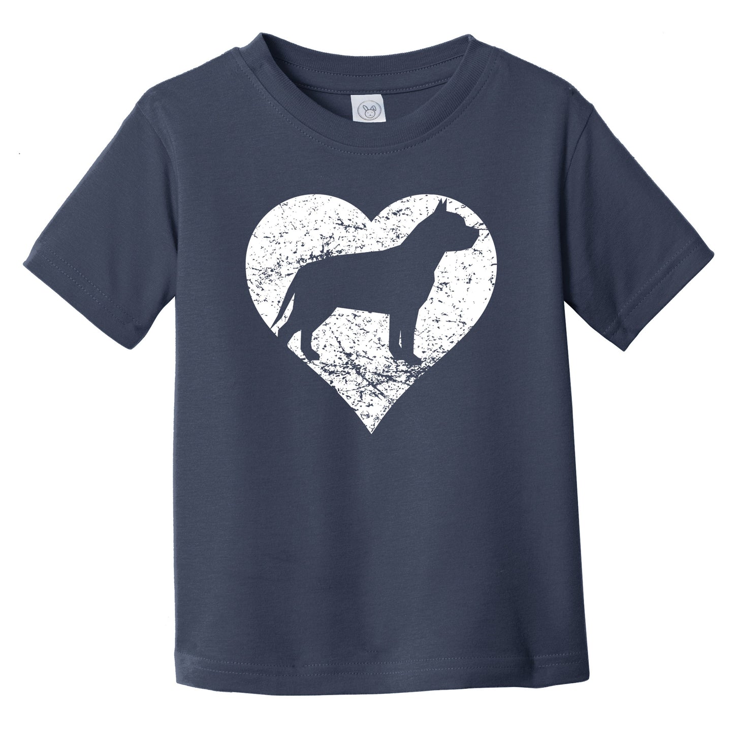 Distressed Pit Bull Heart Dog Owner Graphic Infant Toddler T-Shirt