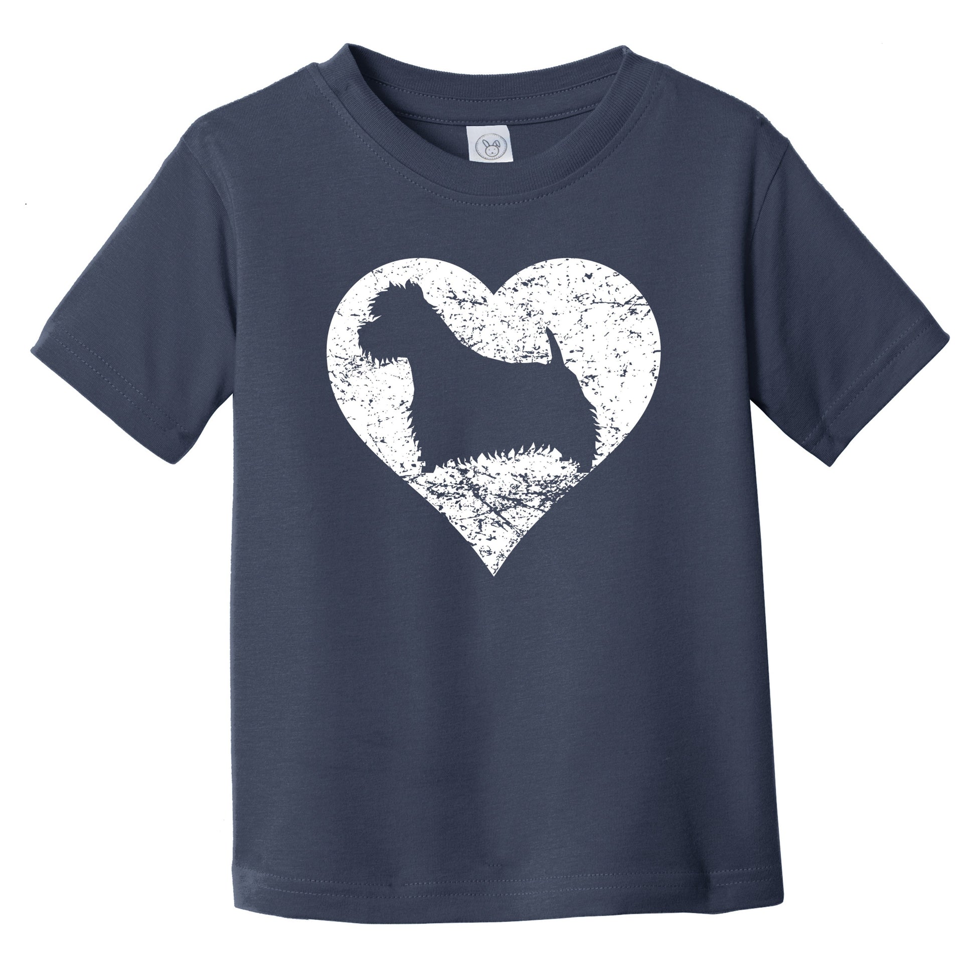 Distressed Westie Heart Dog Owner Graphic Infant Toddler T-Shirt