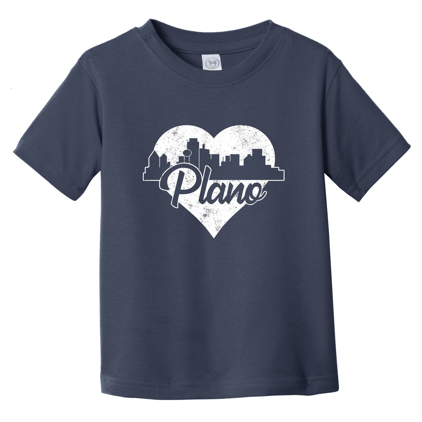 Retro Plano Texas Skyline Heart Distressed Infant Toddler T-Shirt