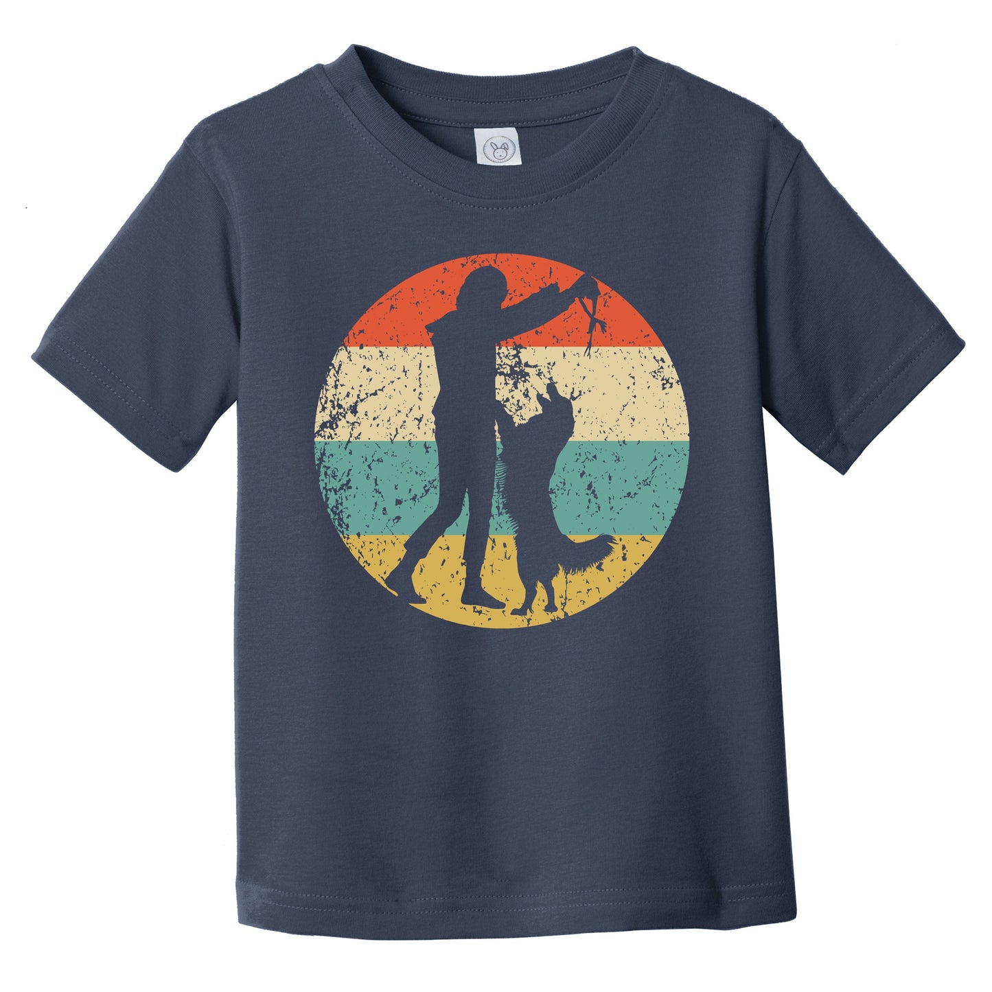 Dog Training Retro Animal Trainer Icon Infant Toddler T-Shirt