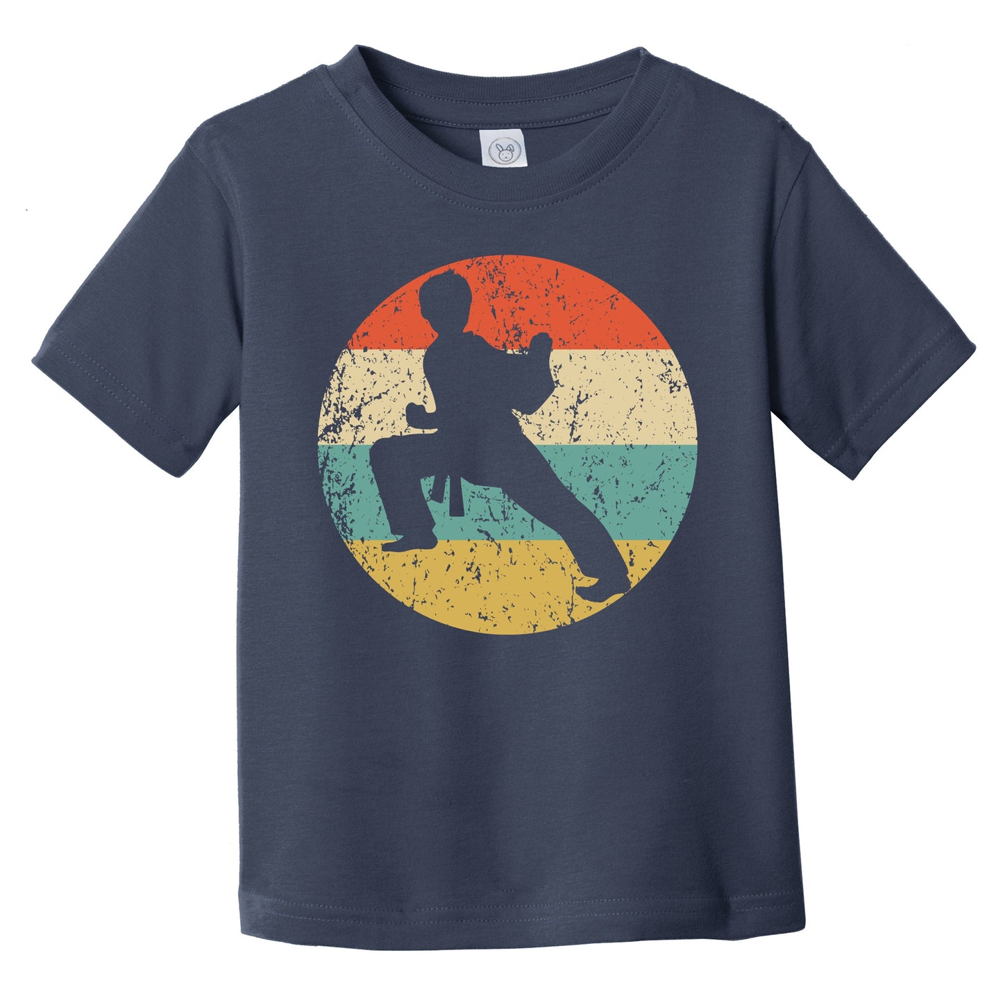 Retro Karate Pose 1960's 1970's Vintage Style Karate Infant Toddler T-Shirt