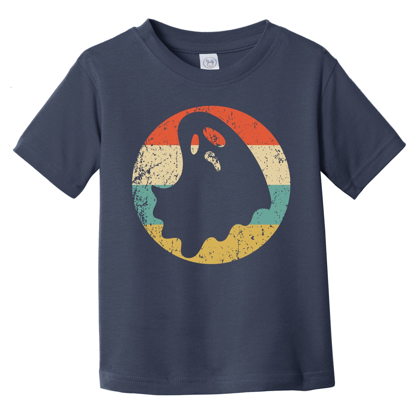 Retro Spooky Scary Ghost Silhouette Creepy Halloween Infant Toddler T-Shirt