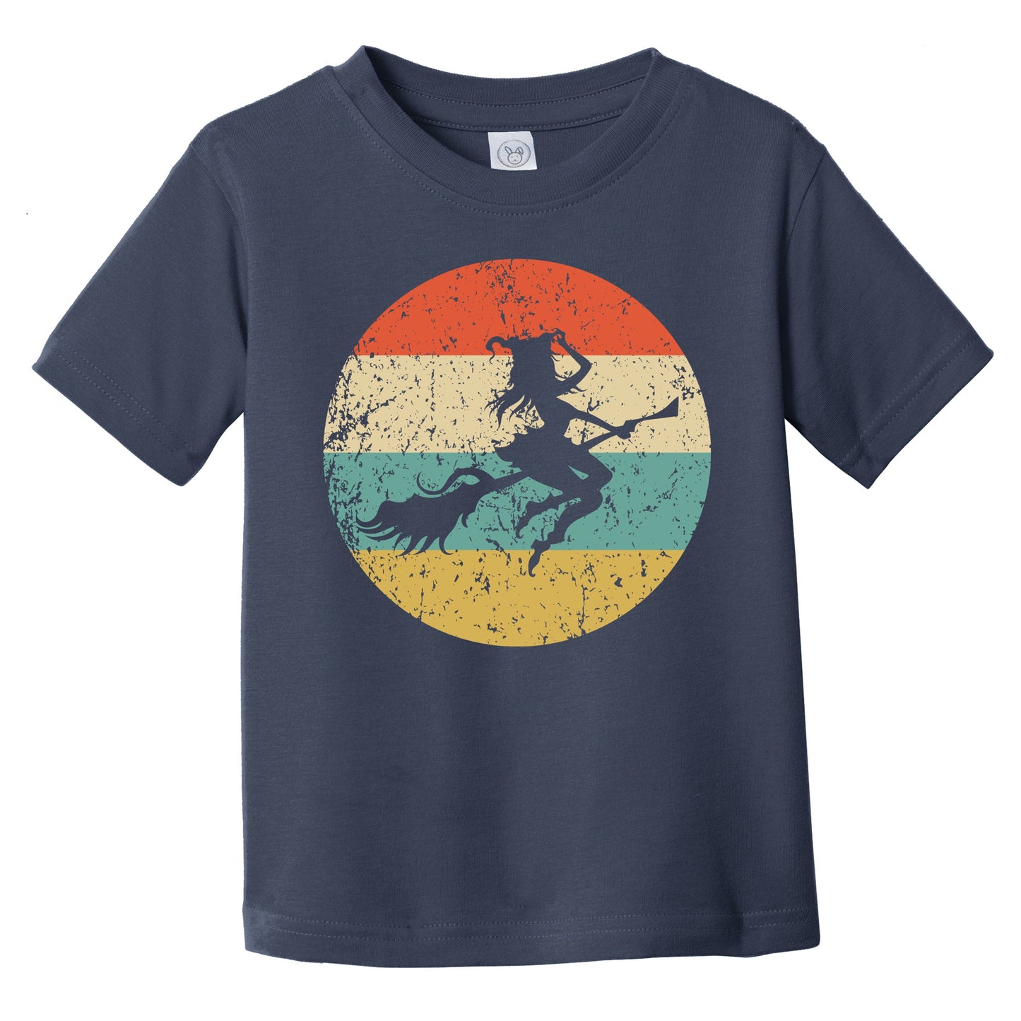 Retro Spooky Scary Witch Silhouette Creepy Halloween Infant Toddler T-Shirt