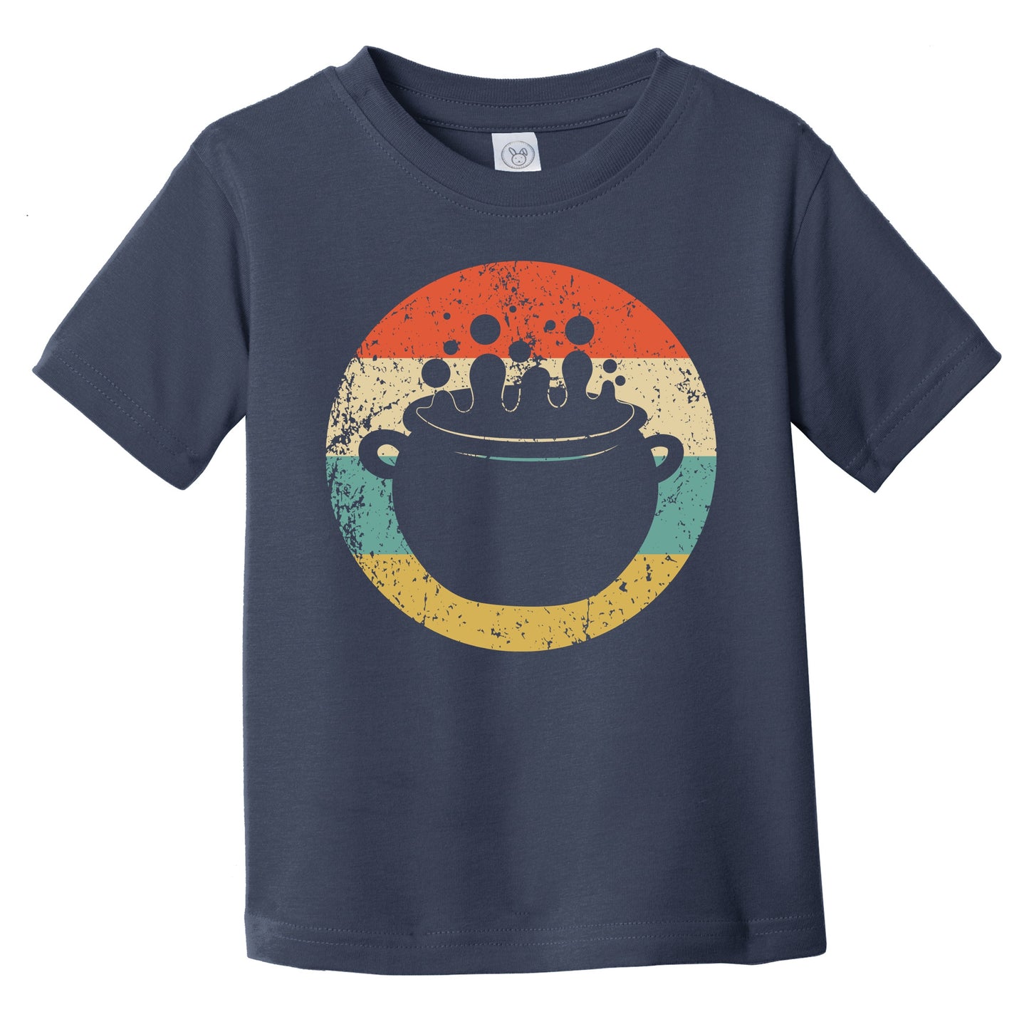 Retro Spooky Scary Witches Cauldron Silhouette Halloween Infant Toddler T-Shirt