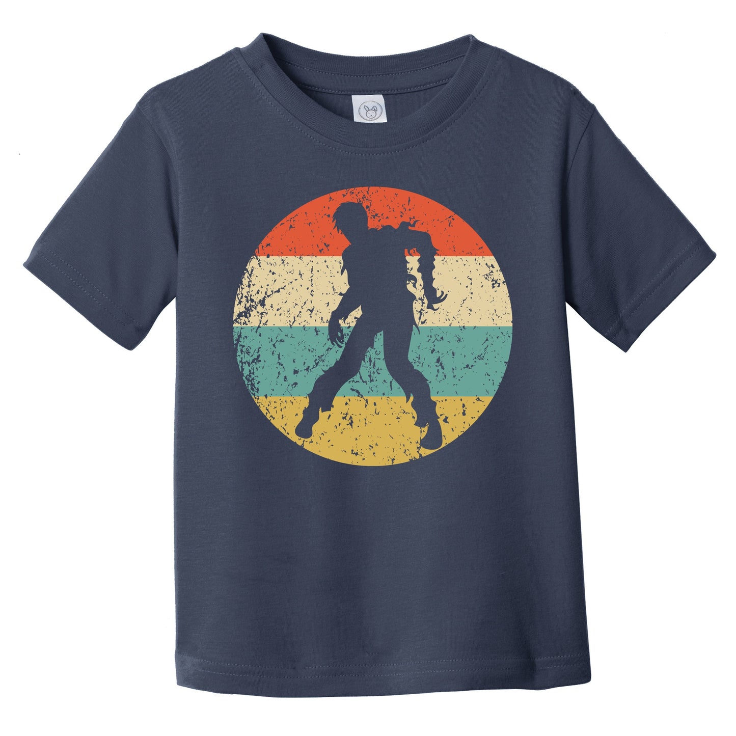 Halloween Spooky Scary Zombie Silhouette Creepy Retro Infant Toddler T-Shirt
