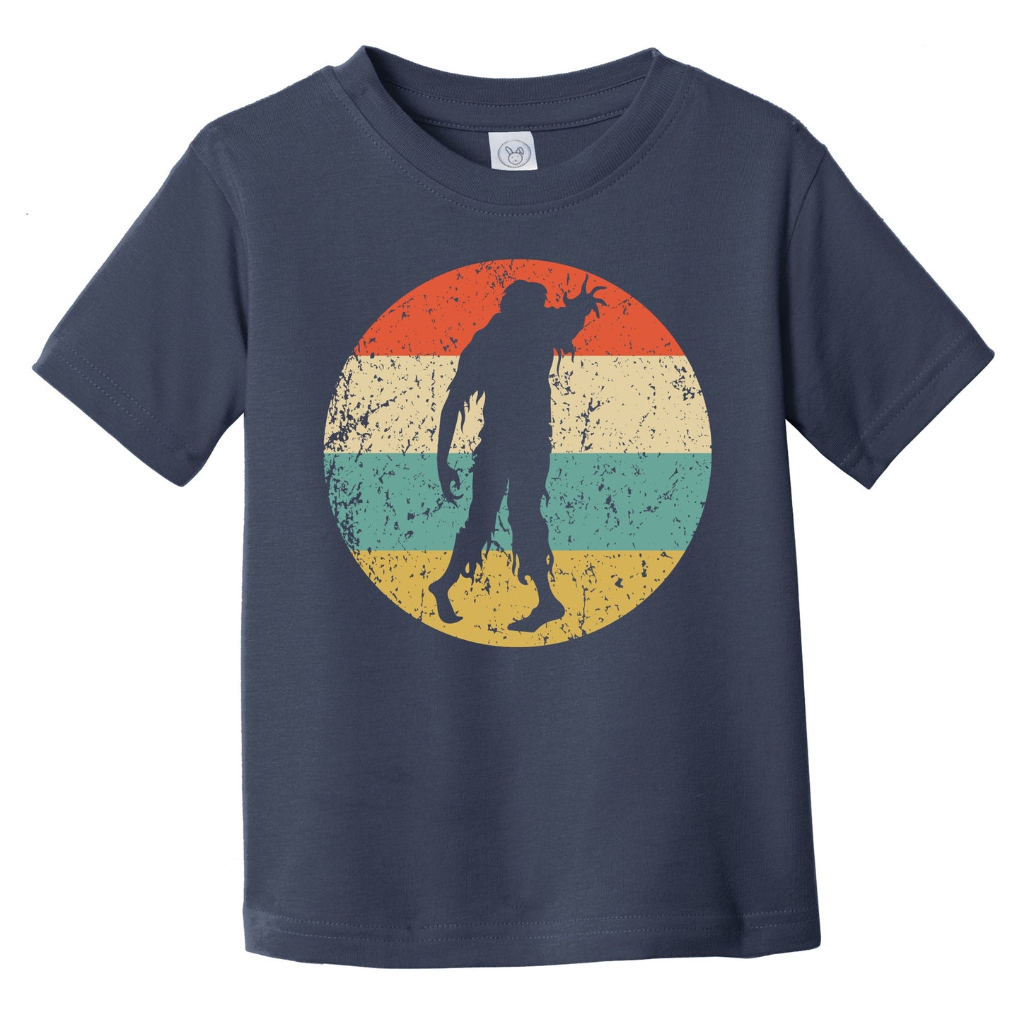 Retro Spooky Scary Zombie Silhouette Creepy Halloween Infant Toddler T-Shirt