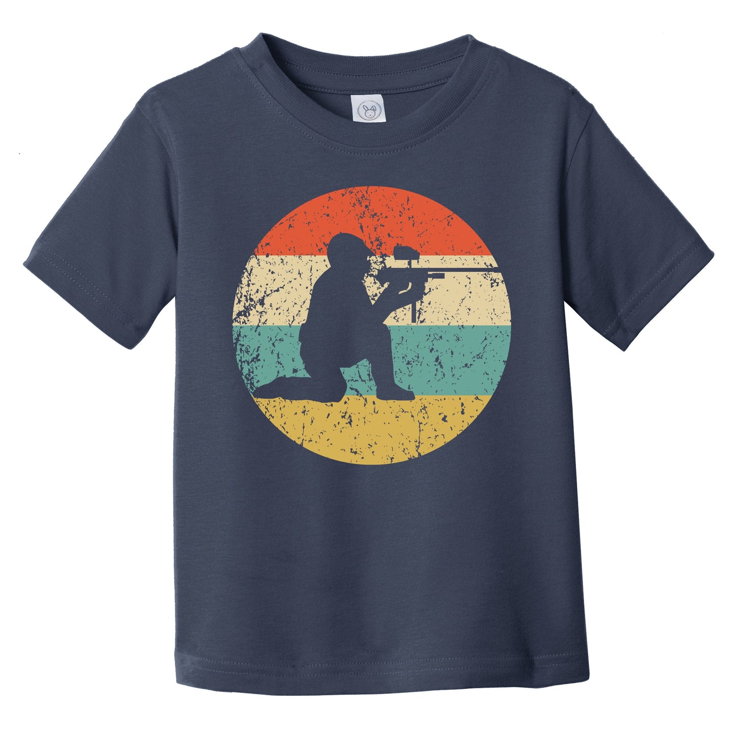 Paintball Player Silhouette Retro Sports Infant Toddler T-Shirt