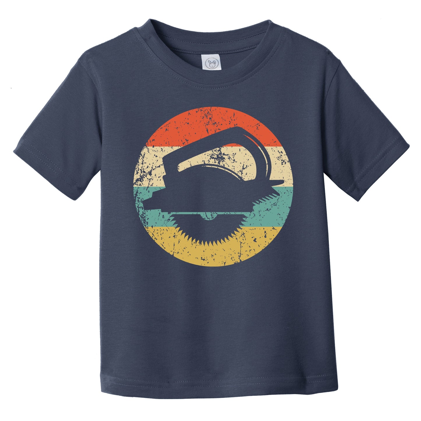 Carpentry Circular Saw Silhouette Retro Carpenter Infant Toddler T-Shirt